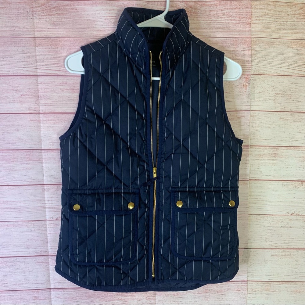 J.‎ Crew Navy Blue White Strioes Vest Size XXS